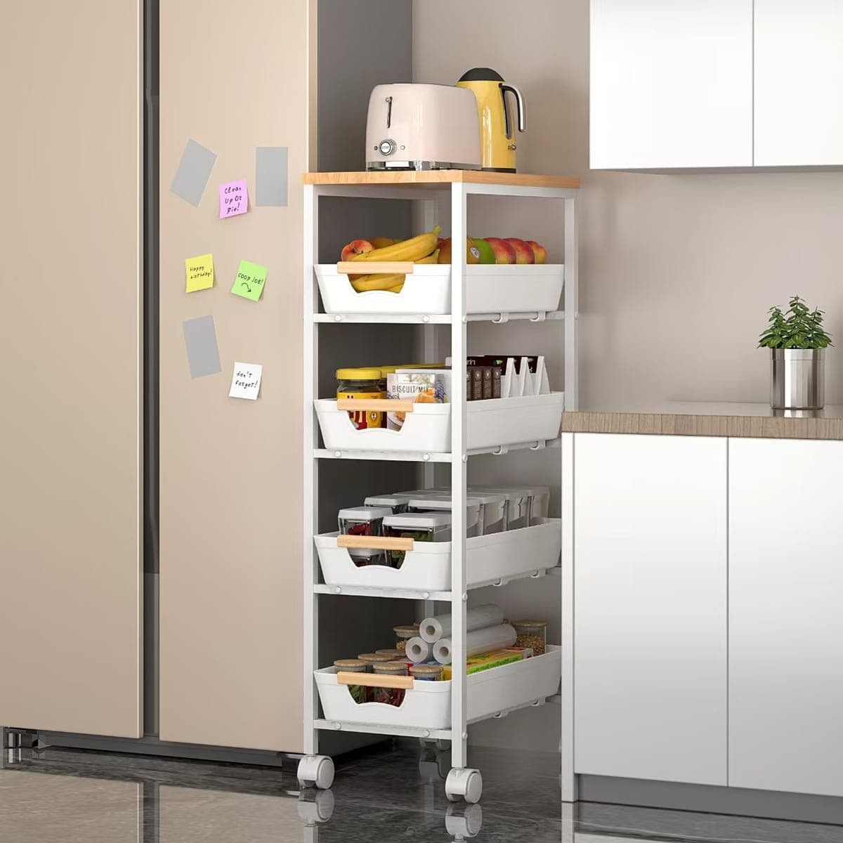 16cm Plastic Basin Storage Rack (4-Tier, PP) - image 1