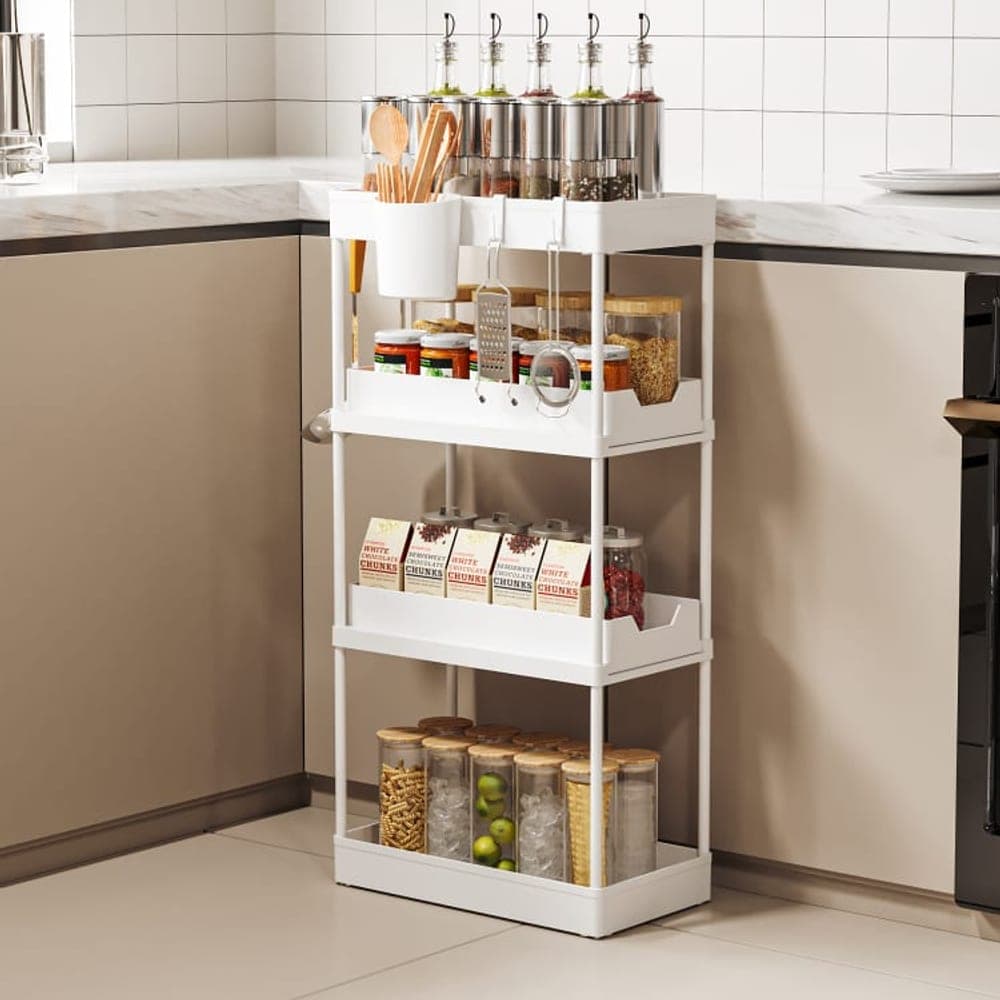 4-Tier Storage Shelf (ABS Top / PP Bottom)